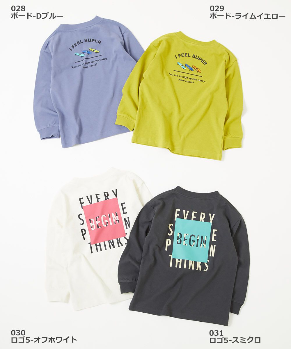 日本 devirock - 定番百搭印花長袖上衣-超級滑板-萊姆