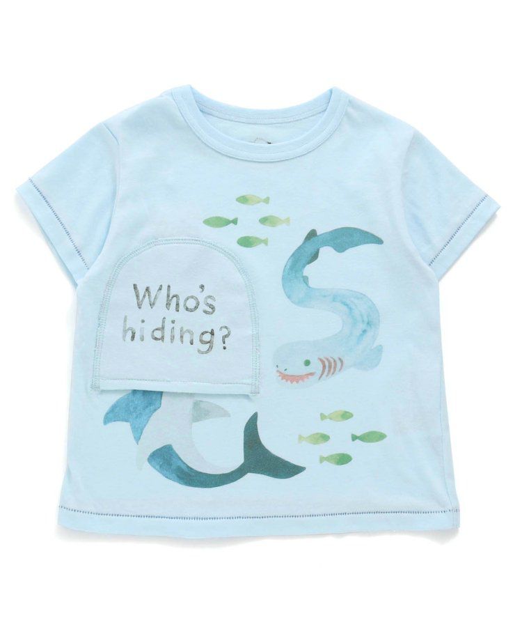 日本 BIT'Z - 收闔造型！動物躲貓貓短袖上衣-美洲獅-萊姆