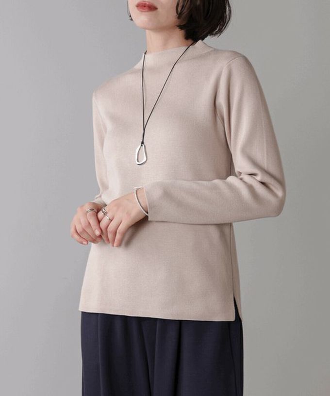 日本 Bab - 俐落感簡潔小立領針織上衣-草綠