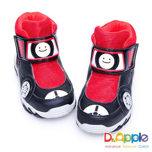 Dr. Apple - 機能童鞋_拉風急速賽車手中筒童靴-黑