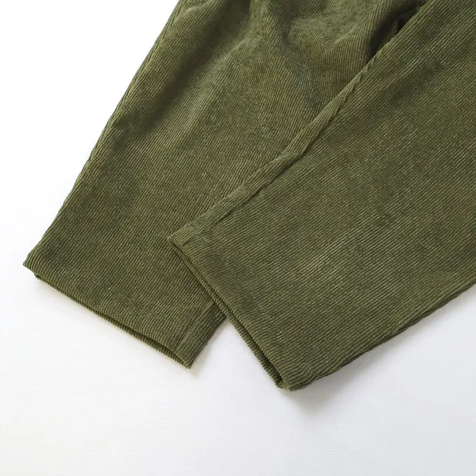 日本 ZOOLAND - 熊熊救援隊 燈芯絨車車口袋長褲-警車-軍綠