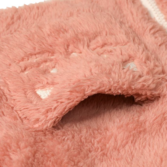 akachan honpo - 刷毛夾克-小貓口袋-粉紅色