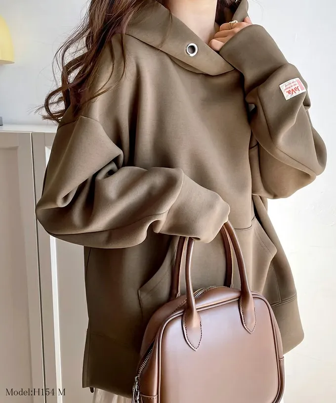 日本 Classical Elf - Java 舒適空氣棉長袖帽T-煙燻藍