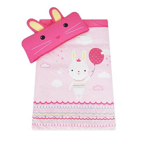 韓國 Bonitabebe - 可愛動物造型睡袋-粉紅兔寶寶-附防塵保管袋