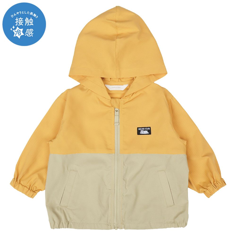 涼感連帽外套-芥末黃色