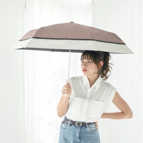 日本中谷 - 抗UV 100%遮光輕量折疊傘-雙色-摩卡 (55cm)