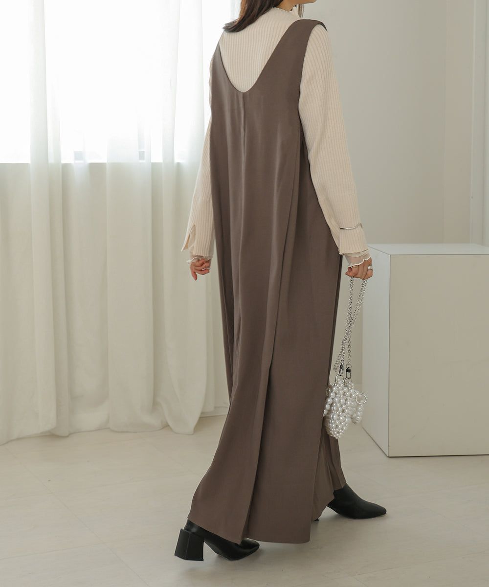 日本 Bab - 2WAY側鬆緊修身背心裙-黑