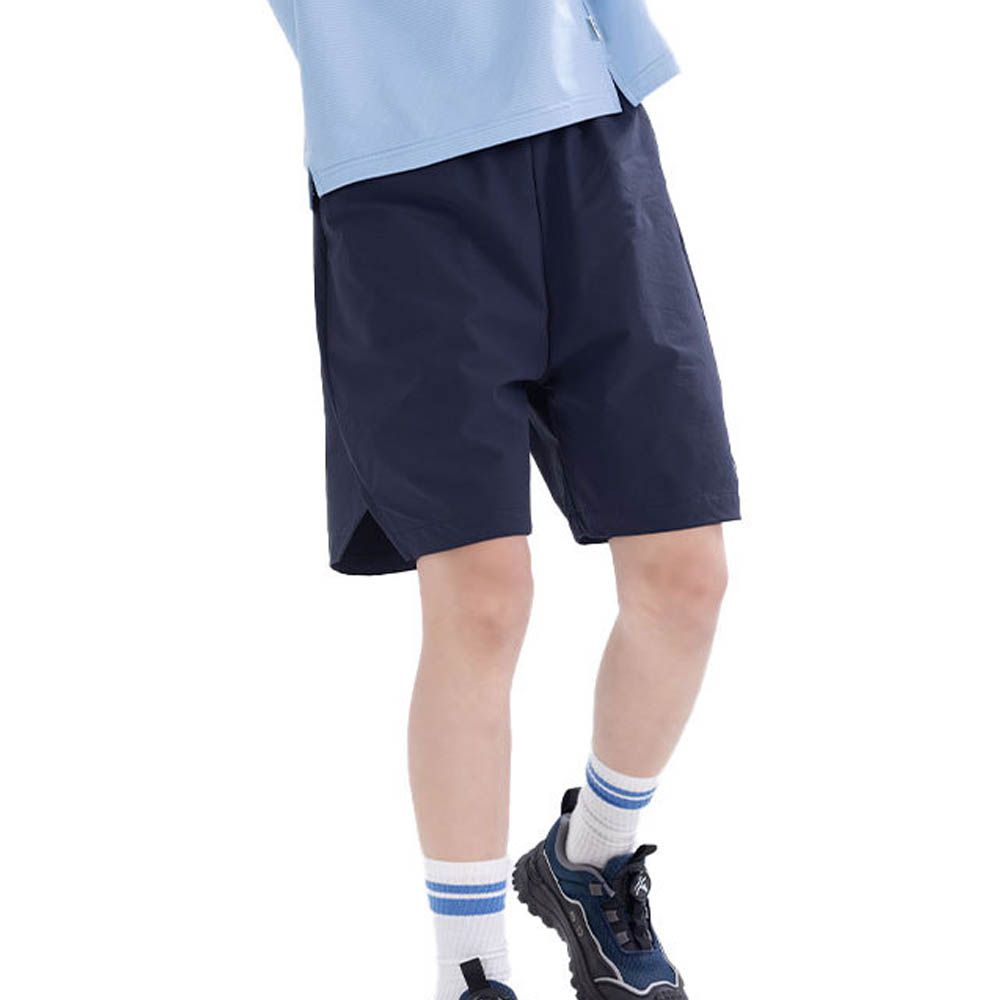 輕薄透氣吸濕速乾短褲-後口袋-藏青