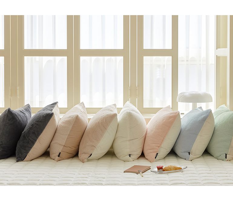 韓國 Maatila - 高密度雙面絨毛枕套-燕麥牛奶 (50X70cm)