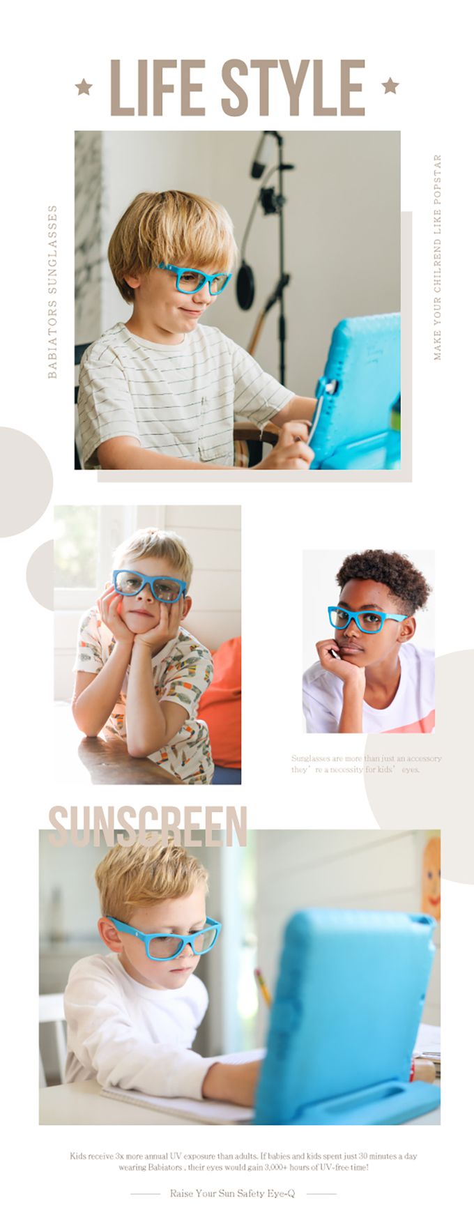 美國 Babiators - 兒童抗藍光眼鏡-天空之藍