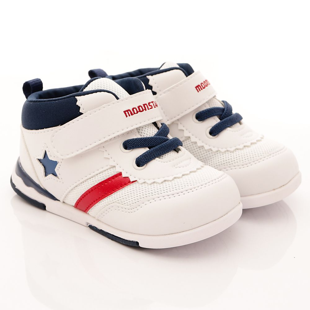 Moonstar日本月星 - 機能童鞋-頂級HI系列護踝款(寶寶段)-白藍