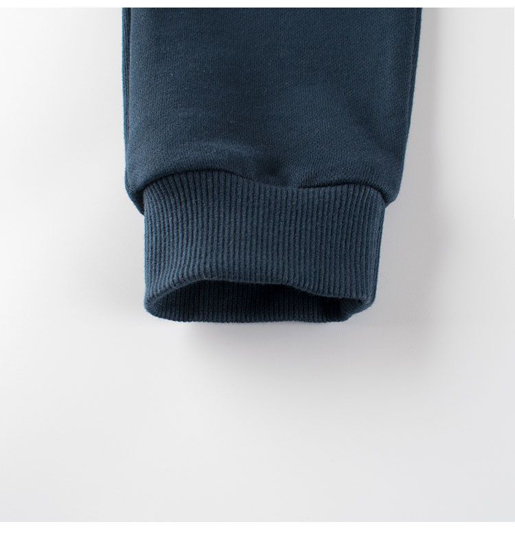 純棉長褲-泡泡恐龍-深藍色