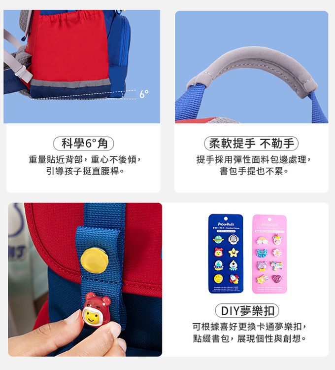 MoonRock - 護脊書包-SP200 淺藍色成長型2023款 適用身高:120-160公分-21L