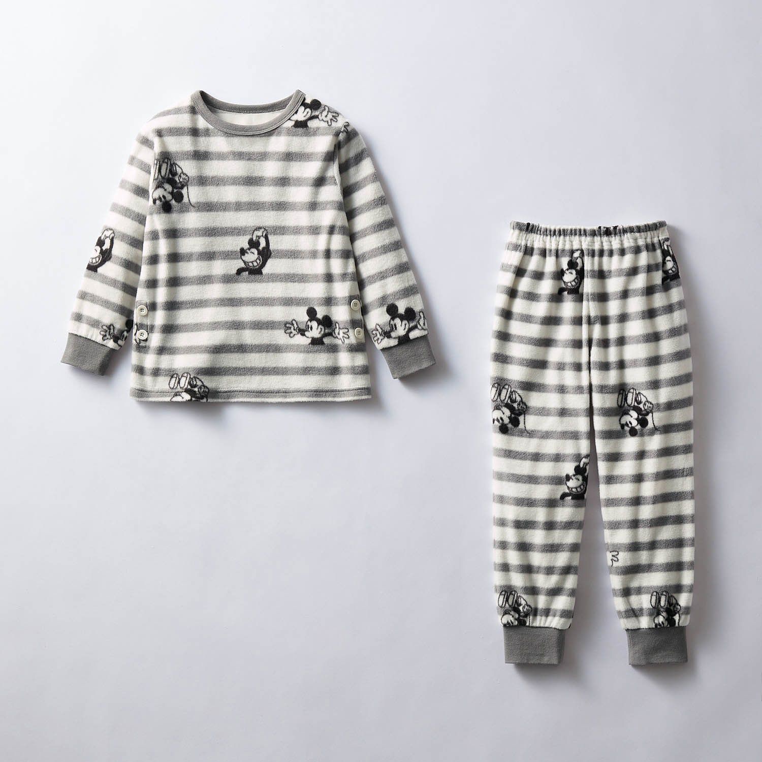 日本千趣會 - 迪士尼 角色印花抓絨家居服/睡衣-米妮-薄荷