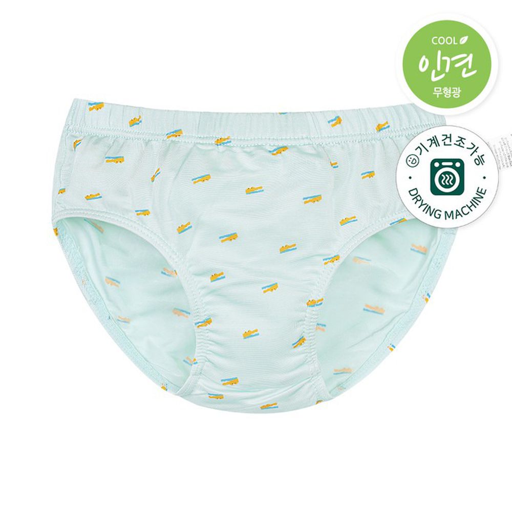 嫘縈涼感透氣三角褲(男寶)-迷你鱷魚-淺湖水綠