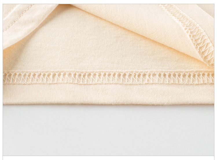 純棉短袖上衣-領口櫻桃-杏色