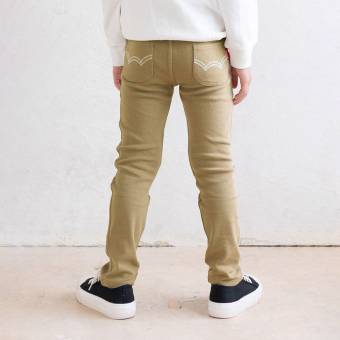 日本 Chil2 - EDWIN聯名款 舒適彈力長褲-磚橘