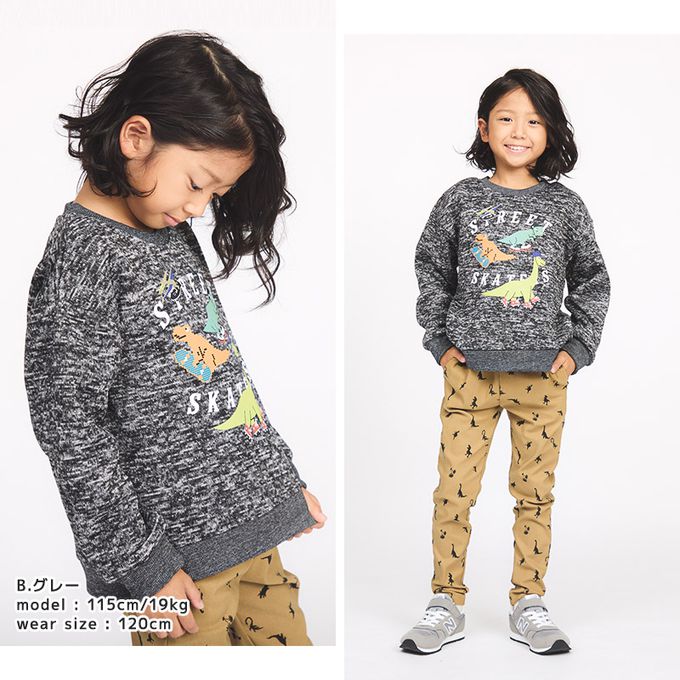 日本 ZOOLAND - 酷帥印花裏起毛上衣-亮片子彈列車-薑黃