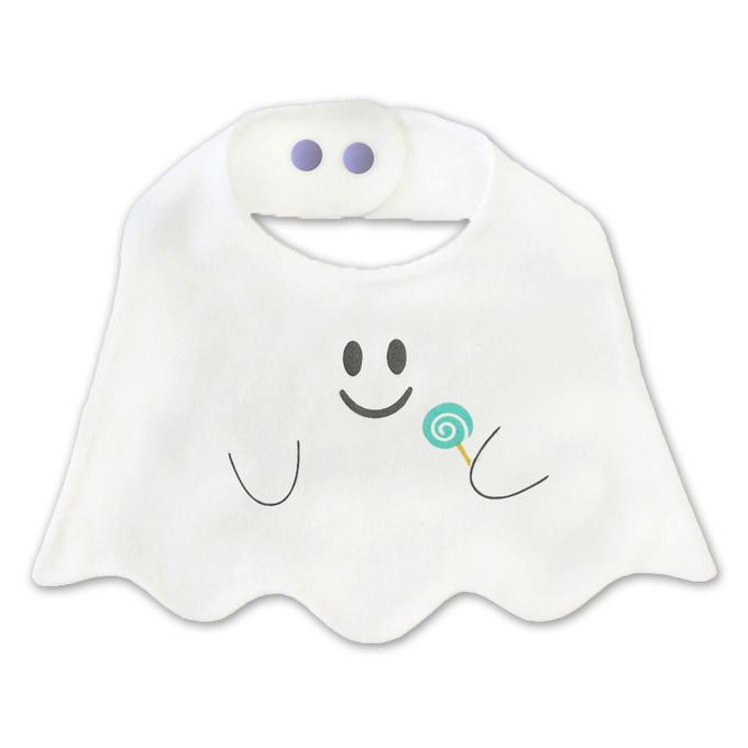 akachan honpo - 萬聖節圍兜-幽靈-米白色 (60~80cm)