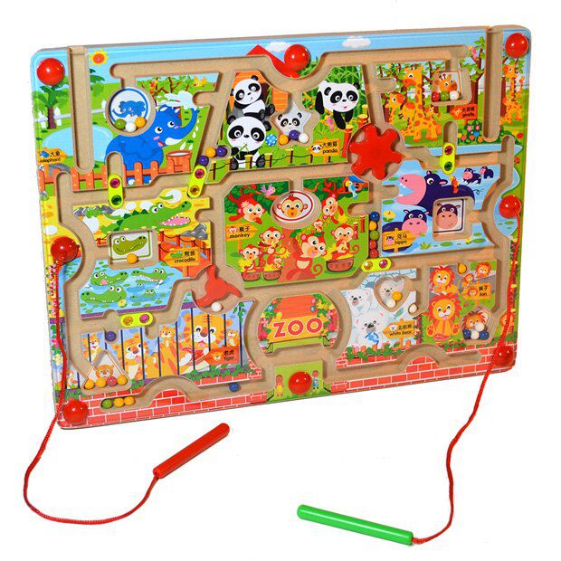 小牛津 - 小牛津多功能雙面智慧板-歡樂動物園-雙面遊戲版(運筆迷宮&畫板)+白板筆*2
