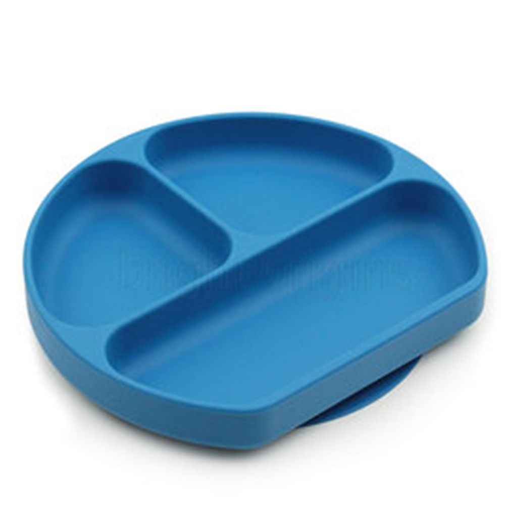 美國 Bumkins - 矽膠餐盤-深藍