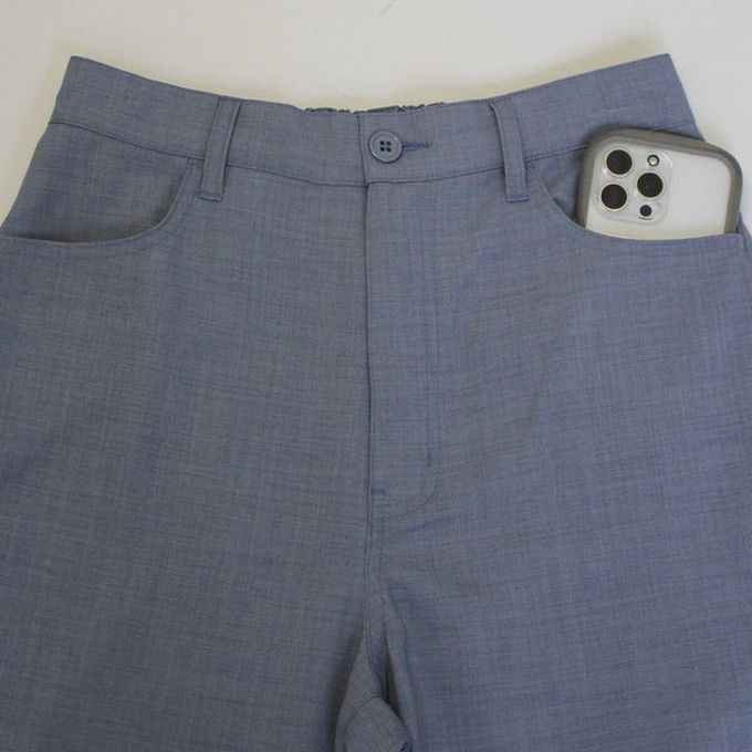 日本女裝代購 - 接觸涼感 腳長效果抗皺休閒寬褲-淺米