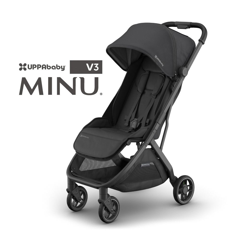 【UPPAbaby】MINU V3魅力都會時尚推車+擋雨罩+防撞桿(前扶手隨機出貨不挑色)
