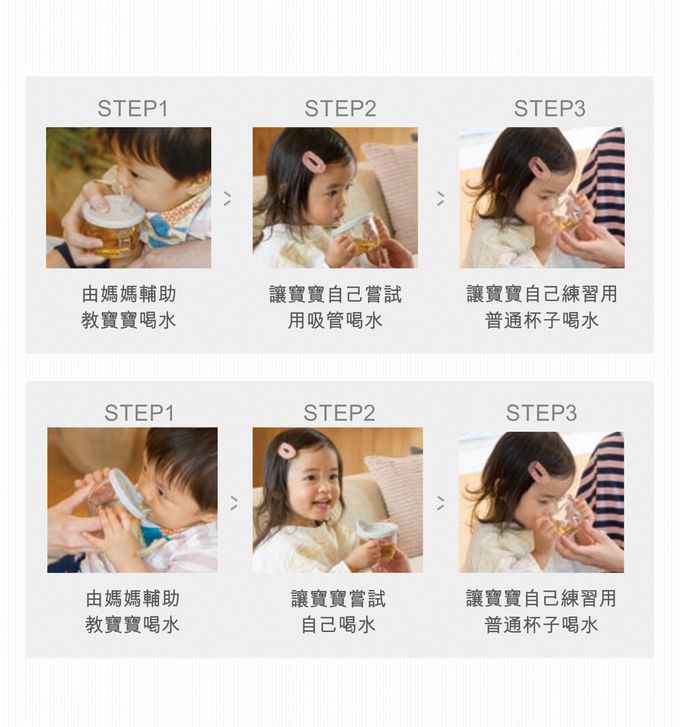 日本 Richell 利其爾 - 幻夢木馬學習水杯組合-綠-150ml / 200ml / 付掛鉤環