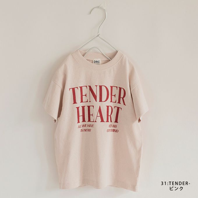 日本 BRANSHES - 清爽標語短袖上衣-WEEKEND-橘