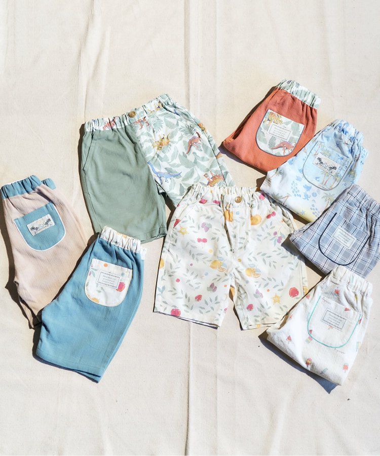 日本 apres les cours - 時髦風格工裝短褲-格子-灰