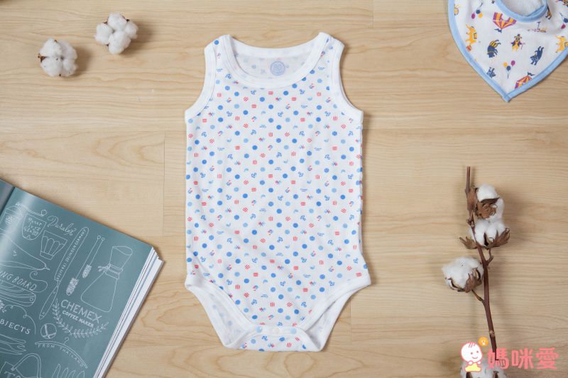 日本 Combi - mini系列-涼感短袖包屁衣-小紫花