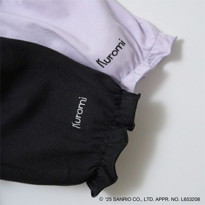 日本 Lycee mine - 可愛刺繡星星鏤空短袖上衣-卡通人物酷洛米-紫丁香