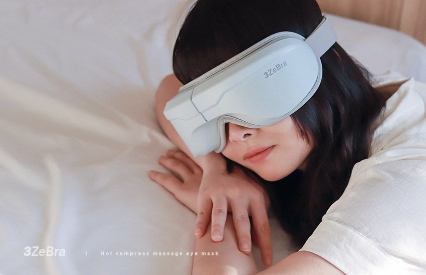 3ZeBra - 5C莫蘭迪音樂按摩眼罩-至尊款-莫蘭迪藍-376g