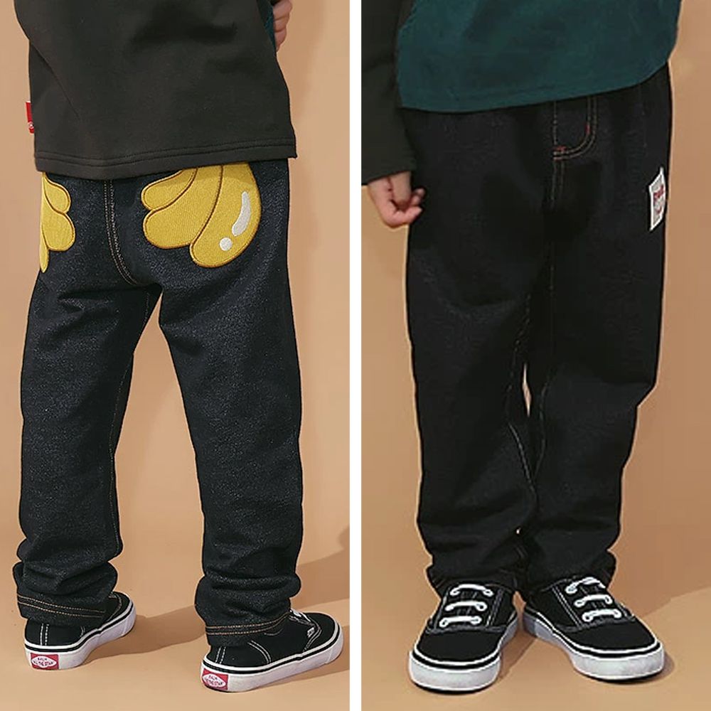 水果樂園 水果屁屁舒適牛仔長褲-香蕉