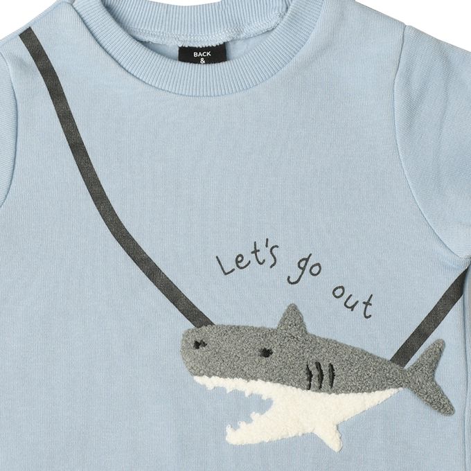 akachan honpo - 長袖休閒上衣-小包包風-藍色