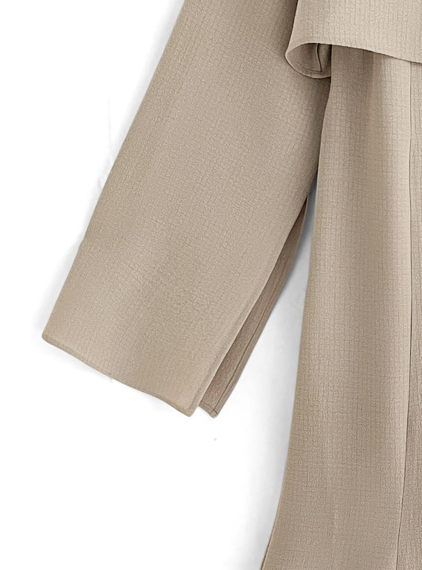 日本 GRL - 秘境之花綁帶開袖兩件式洋裝-淺卡其 (F)