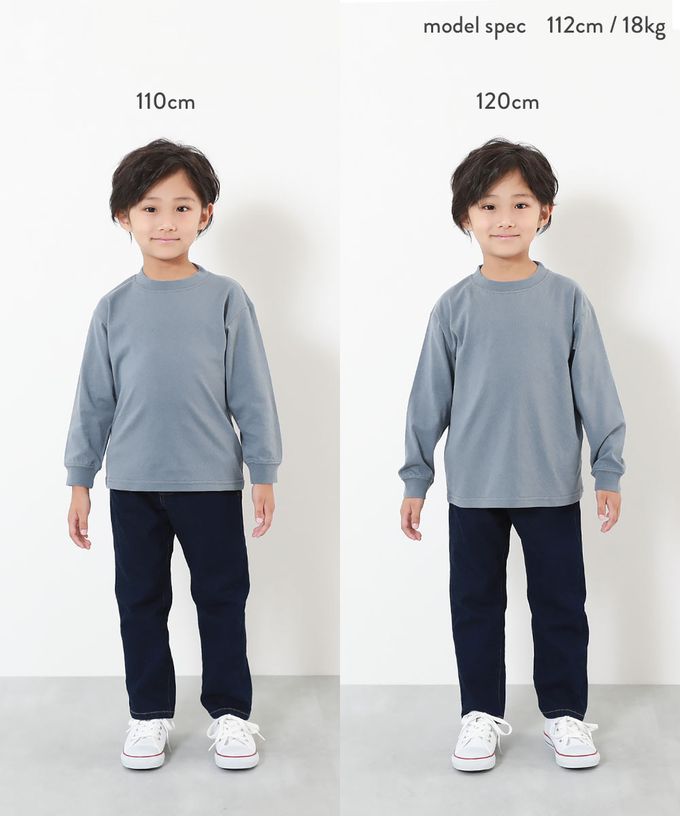 日本 devirock - 100%棉 定番印花長袖T恤-背後薯條-淺灰