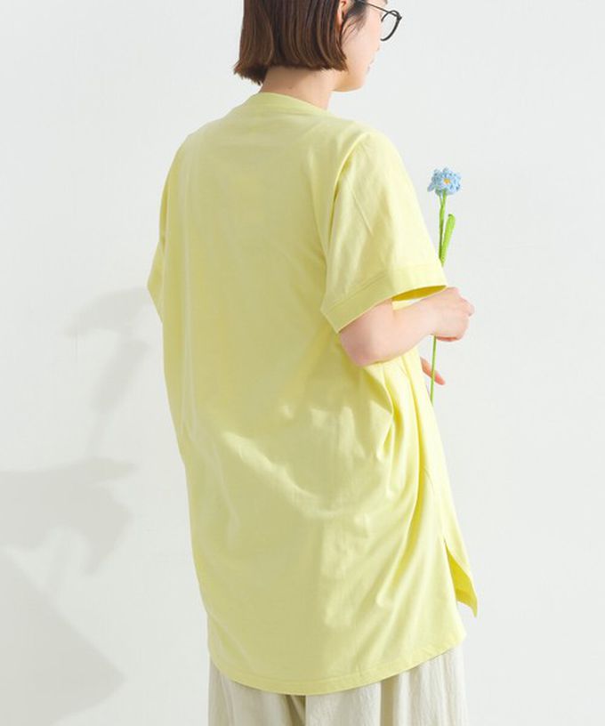 日本 Lupilien - 療癒休閒感落肩長版T恤-貓咪照片-淺棕