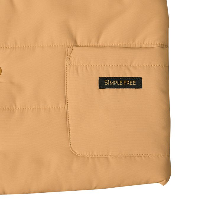 akachan honpo - 鋪棉背心-淺卡其色