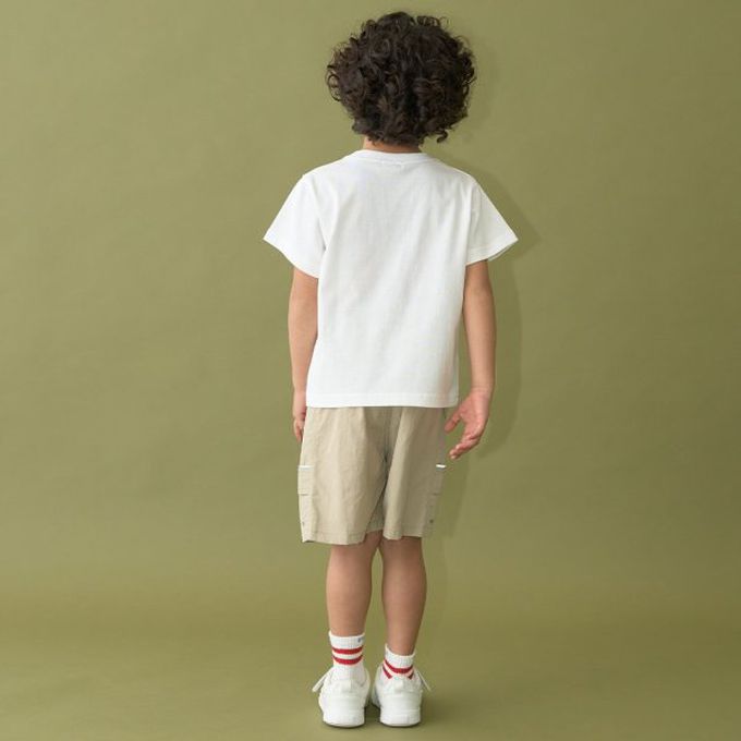 日本 b-ROOM - 簡約印花舒適天竺棉短袖上衣-BETTER-紫