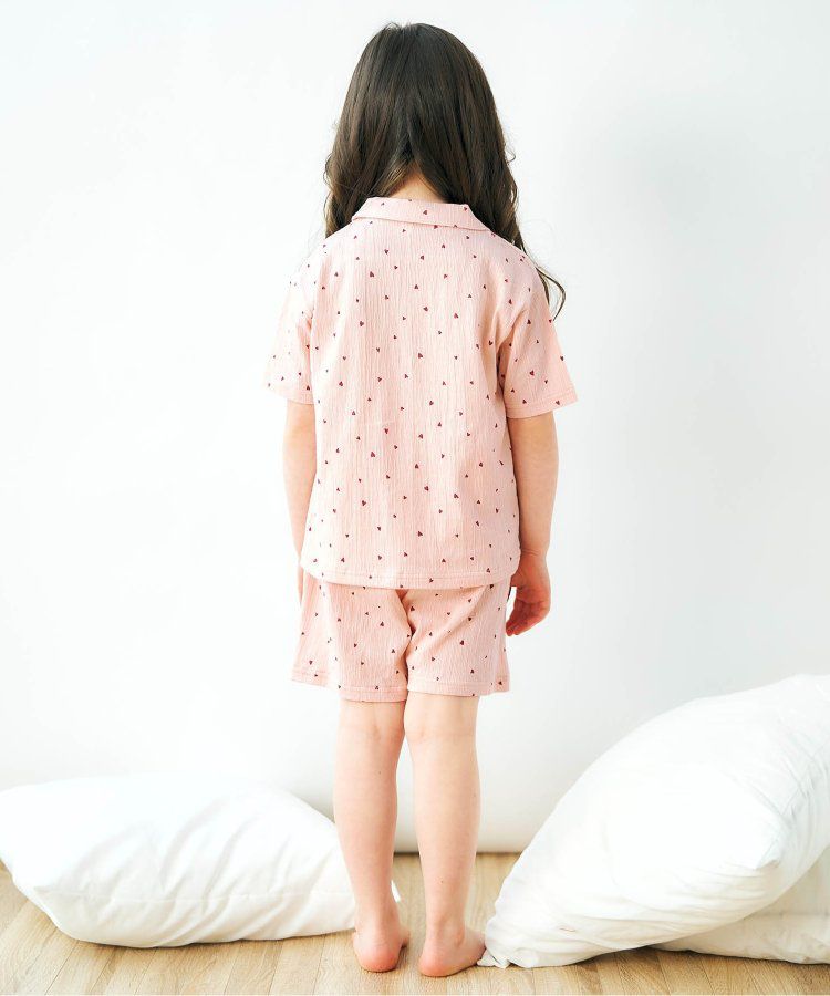 日本 apres les cours - 楊柳天竺棉夢幻感成套短袖家居服-小花-象牙白