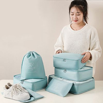 防潑水旅行七件組-韓國藍
