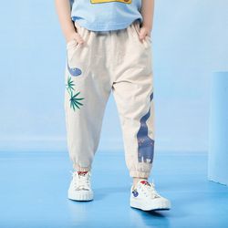 NC - 純棉束口長褲/空調褲/防蚊褲-長頸龍-米白色