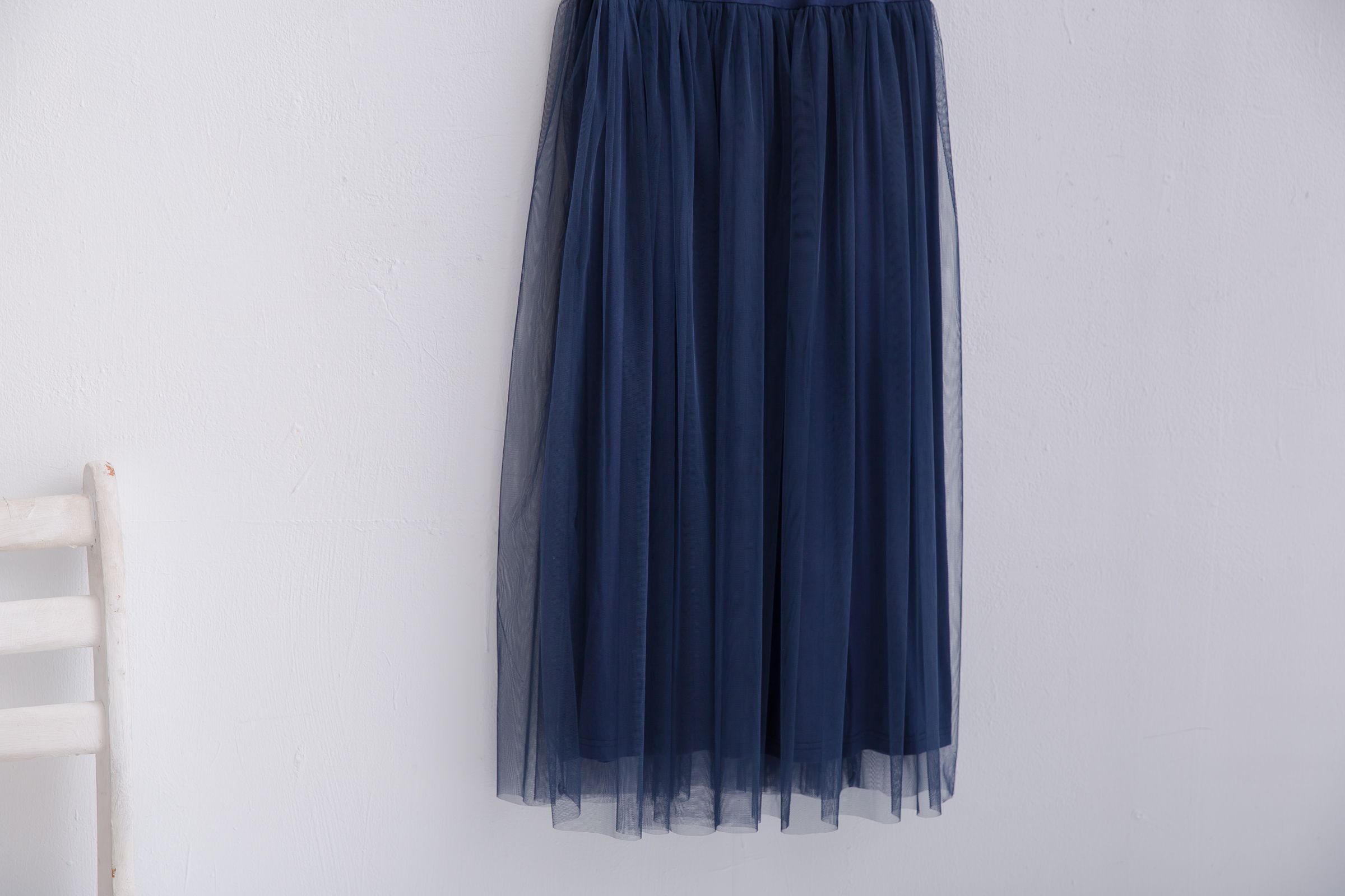 Peachy - 獨家訂製綿柔連身紗裙-細肩帶連身款-午夜藍 (F)