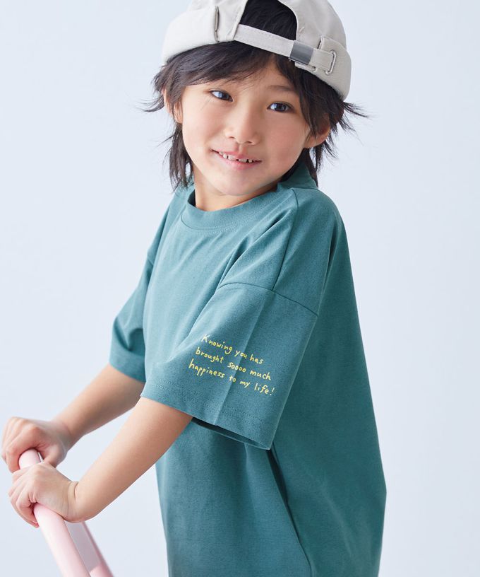 日本 devirock - 抗UV 不易皺速乾印花短袖上衣-袖子logo-淺灰