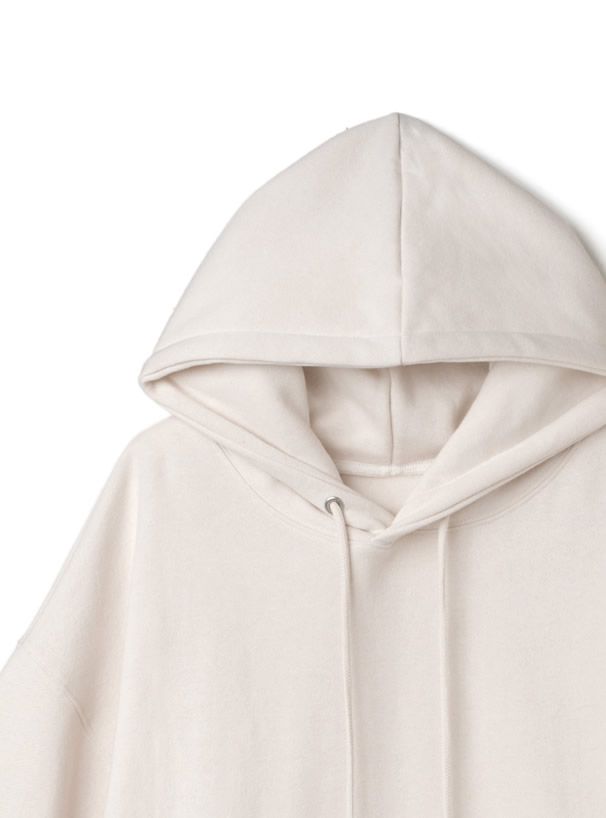 日本 GRL - 休閒舒適刷毛保暖帽T-灰米 (F)