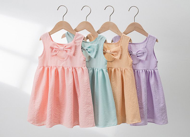 蝴蝶結背心洋裝-紫色