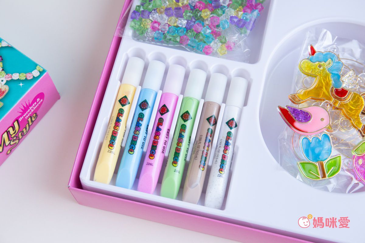 韓國 AMOS - 6色項鍊手鍊主題DIY玻璃彩繪膠