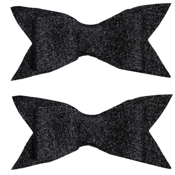 美國 juDanzy - 髮夾兩入組-金蔥黑蝴蝶結 (單一尺寸)