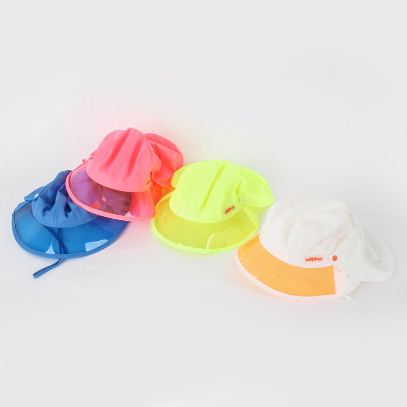 韓國 Babyblee - 抗UV遮陽板遮脖防曬帽-粉紅 (頭圍：L(50-54cm))